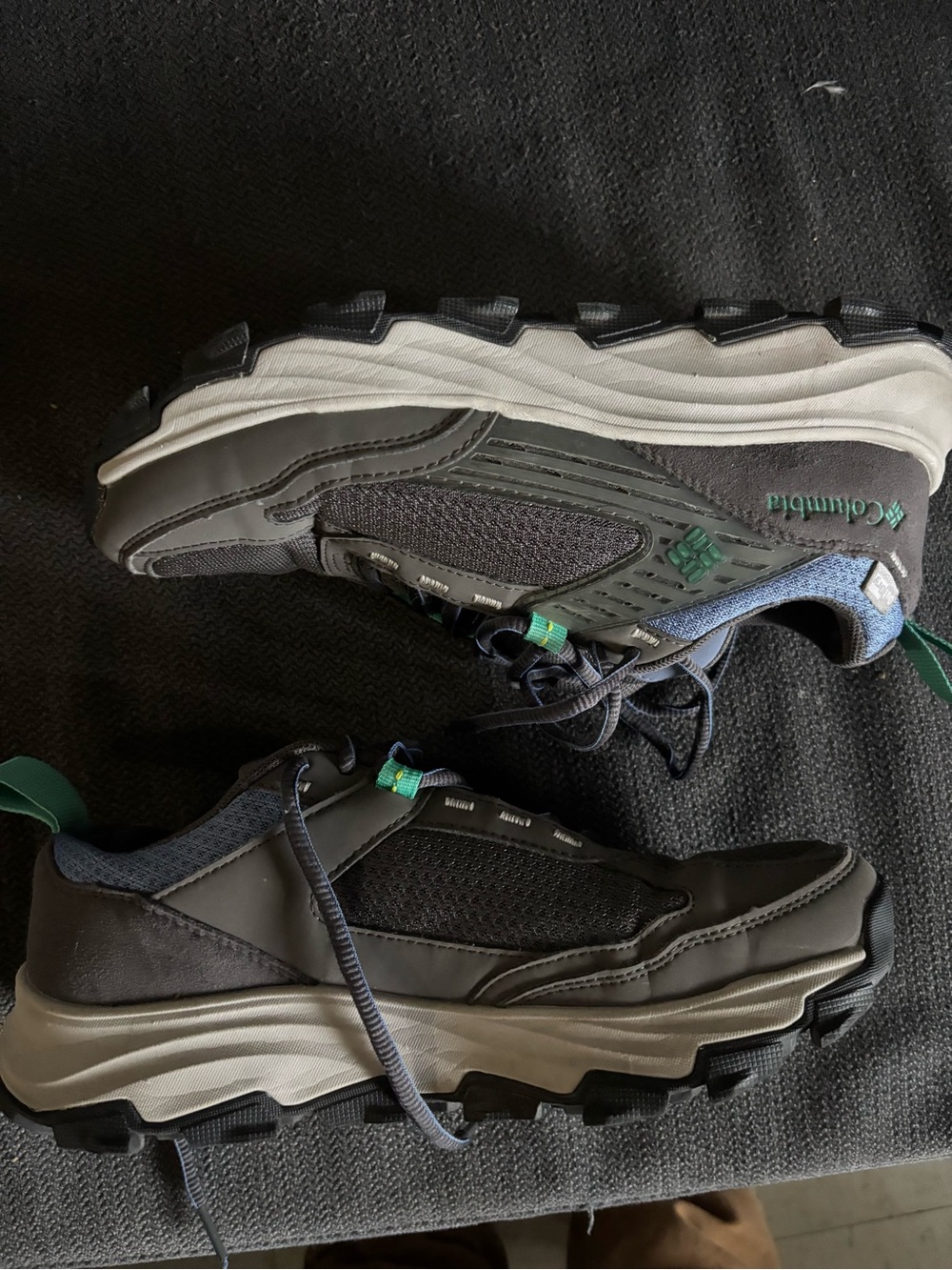 Columbia Women's Granite Trail Waterproof Hiking Shoes Grey Blue Size 8.5
